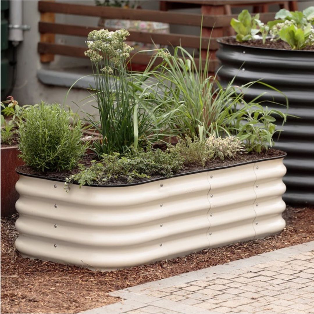 Small Raised Garden Bed – Birdies – 15″ Short – Slate Grey